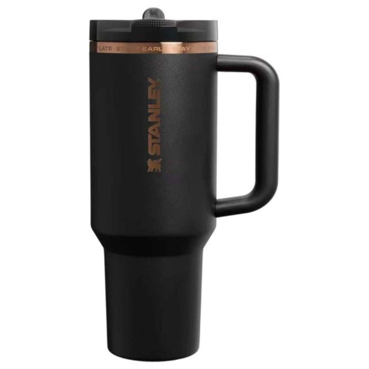 Stanley Quencher H2.0 FlowState Tumbler 40oz — Black/Rose Gold