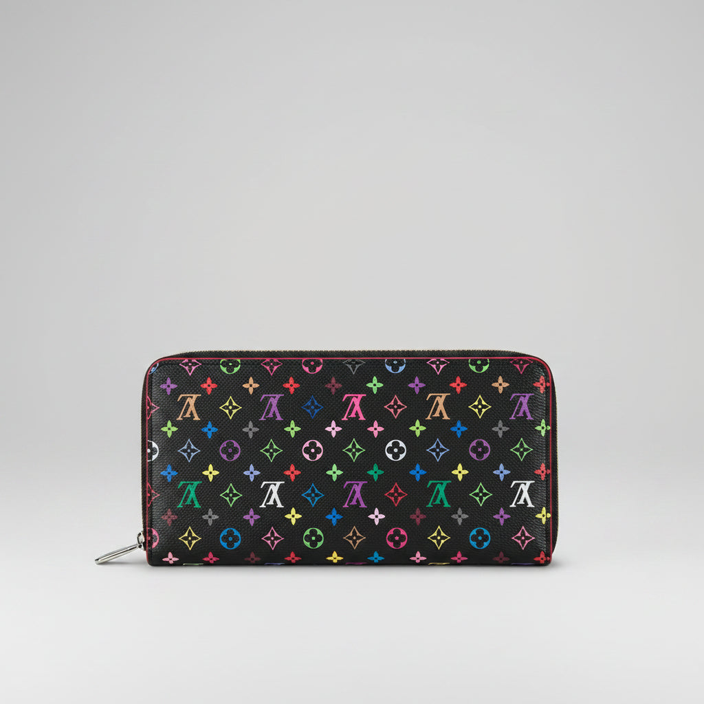 Louis Vuitton Monogram Multicolore Zippy Wallet — Black