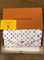 Louis Vuitton Monogram Multicolore Envelope Wallet — White